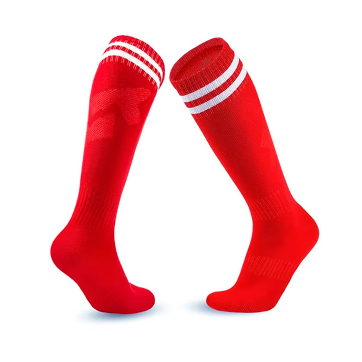 GENERICO - Calcetines Futbol Pack 10x Calidad B - Rojo