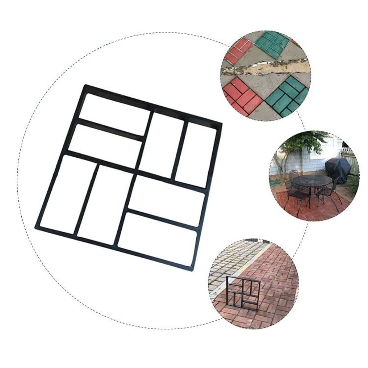 CRUSEC - Molde Para Cemento Construcción Baldosas Decoración 40cm - Cuadrada