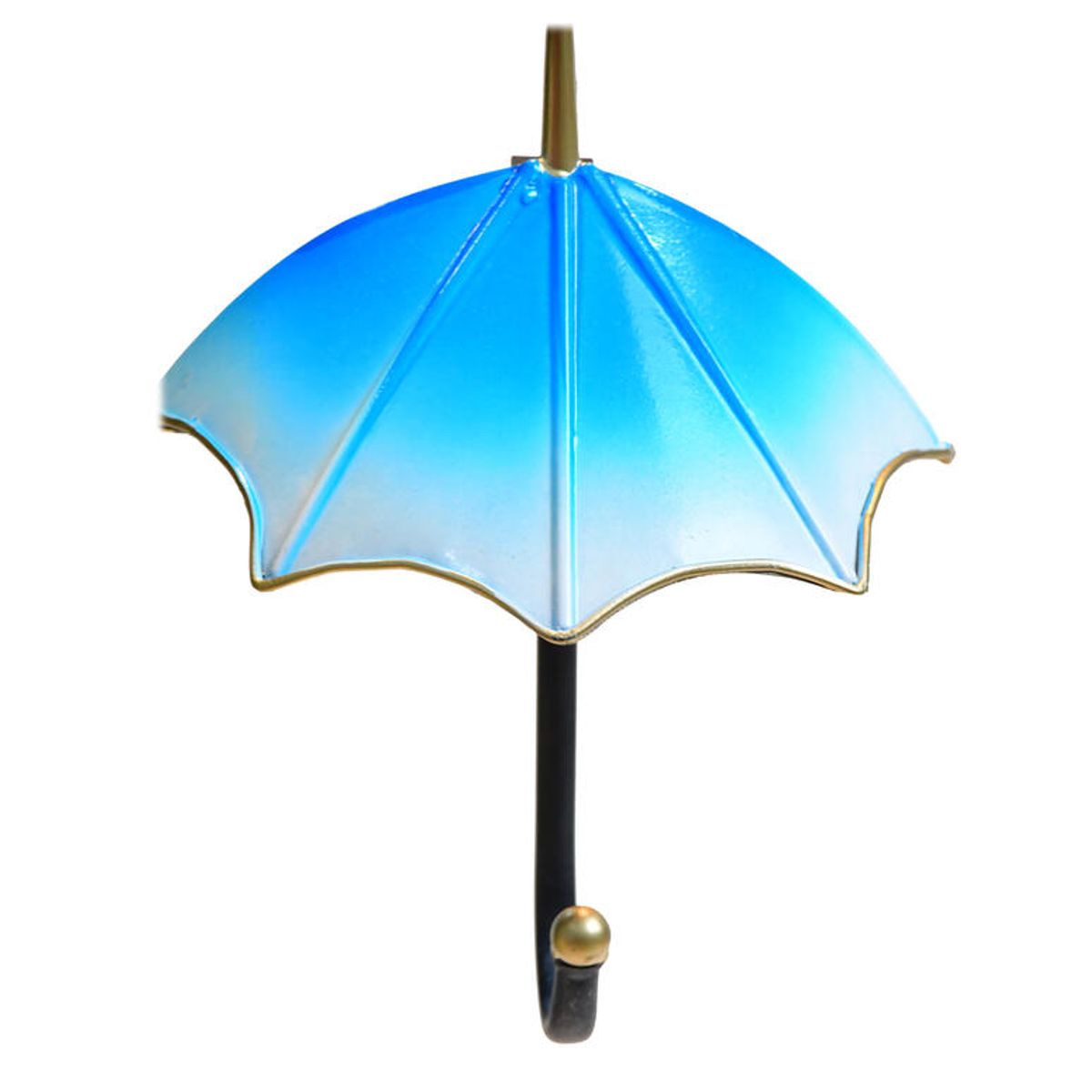 VGO - Perchero metálico 1 Gancho paragua Celeste 25x25x6 cm Vgo