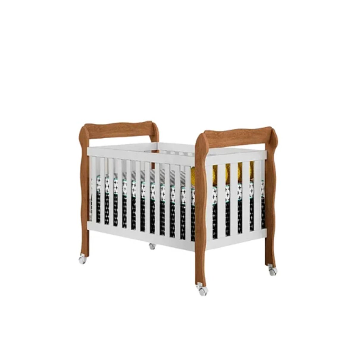 KIDSCOOL - Cuna Lila 3 Funciones Blanco/Cafe