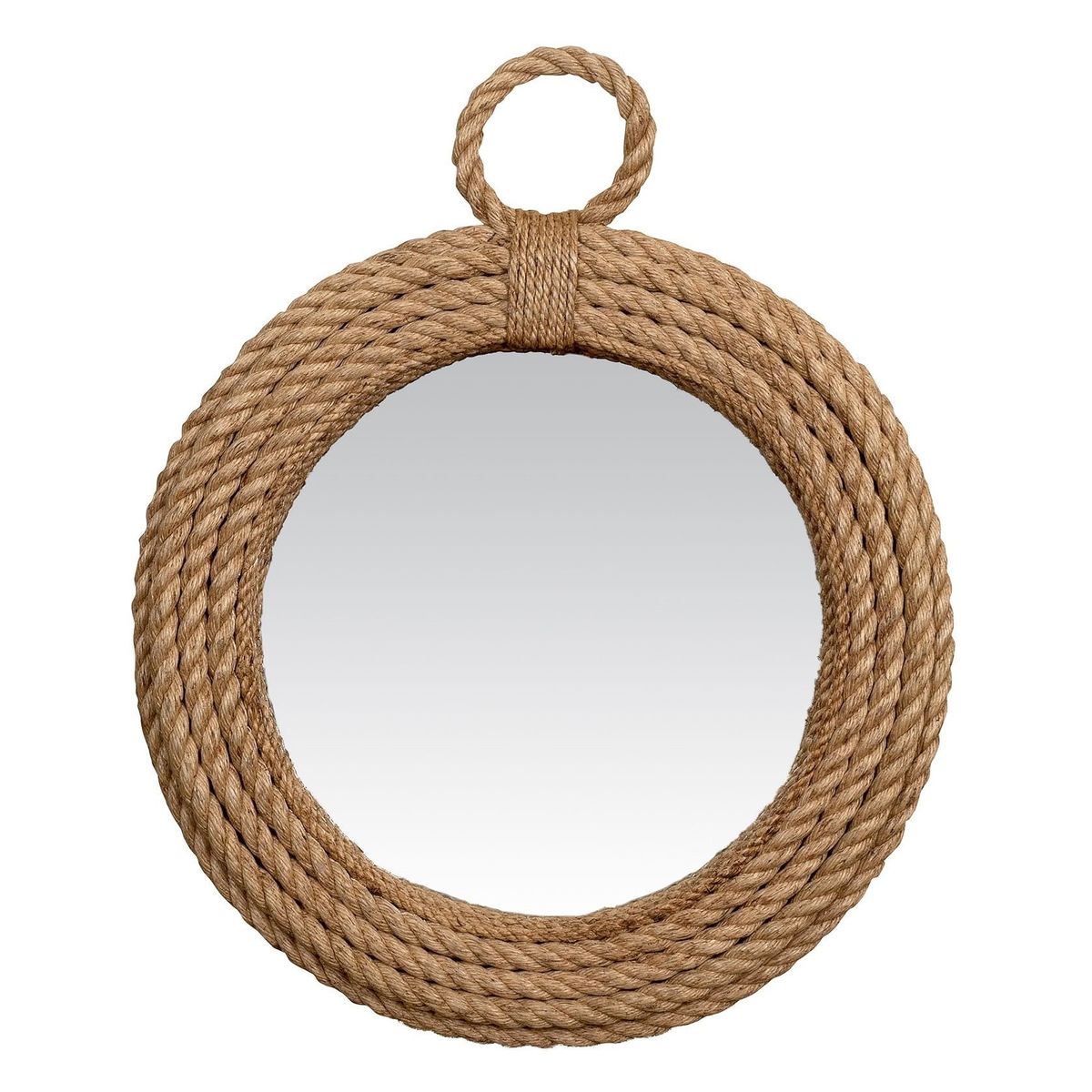 GENERICO - Espejo Circular Yute 40cm Natural