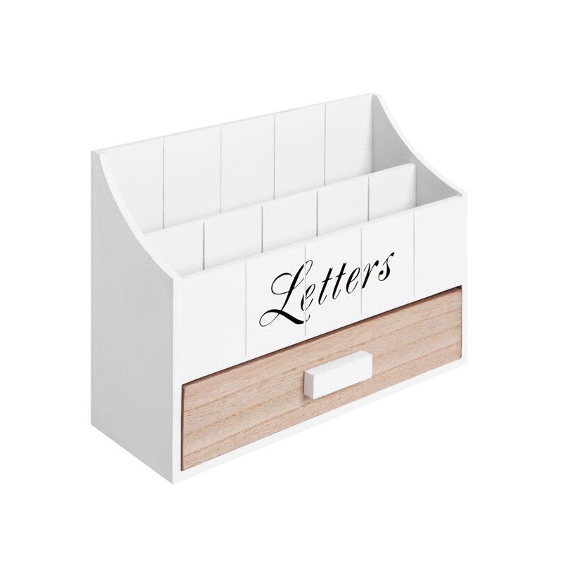 VGO - Organizador de cartas blanco de sobremesa 18x24x11 cm Vgo