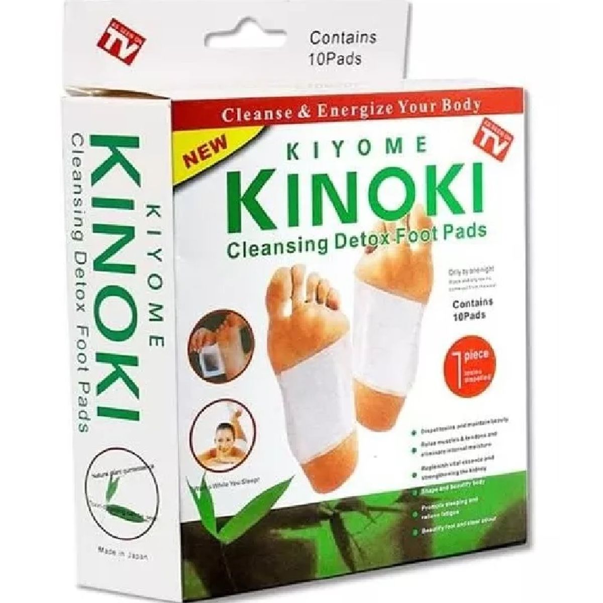 GENERICO - Kinoki Detox Desintoxicación Pies Cansados Dolor 10 Parches