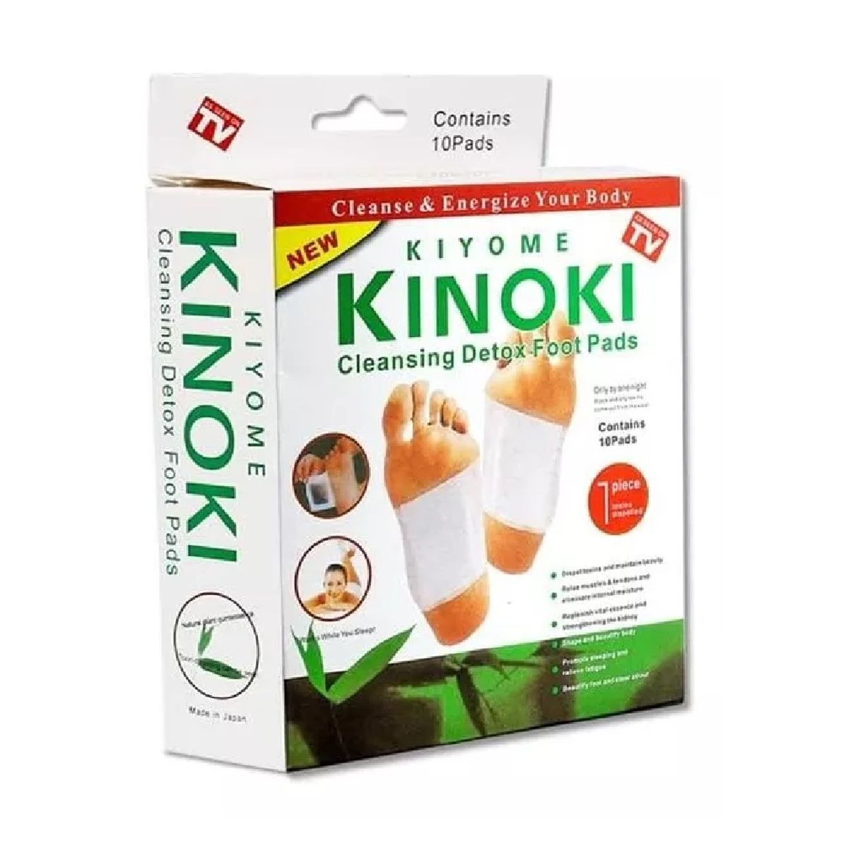 GENERICO - Kinoki Detox Desintoxicación Pies Cansados Dolor 10 Parches