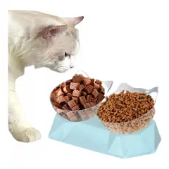 GENERICO - Cuencos Elevados Dispensador Comida Gato Comedero Perro Agua