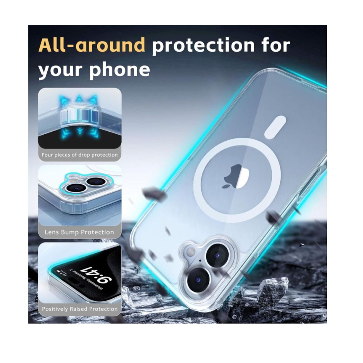GENERICO - Carcasa Para iPhone 16 Plus Antigolpes Magsafe Reforzada