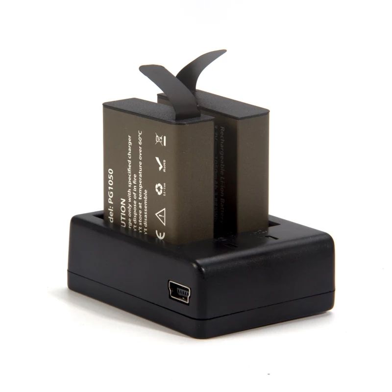 SHOOT - Cargador Dual + 2 Baterias para Cámaras EKEN y SJCAM