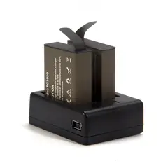 SHOOT - Cargador Dual + 2 Baterias para Cámaras EKEN y SJCAM
