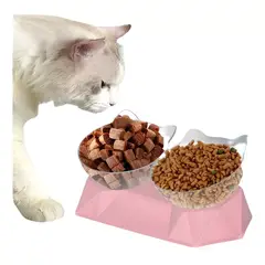 GENERICO - Cuencos Elevados Dispensador Comida Gato Comedero Perro Agua