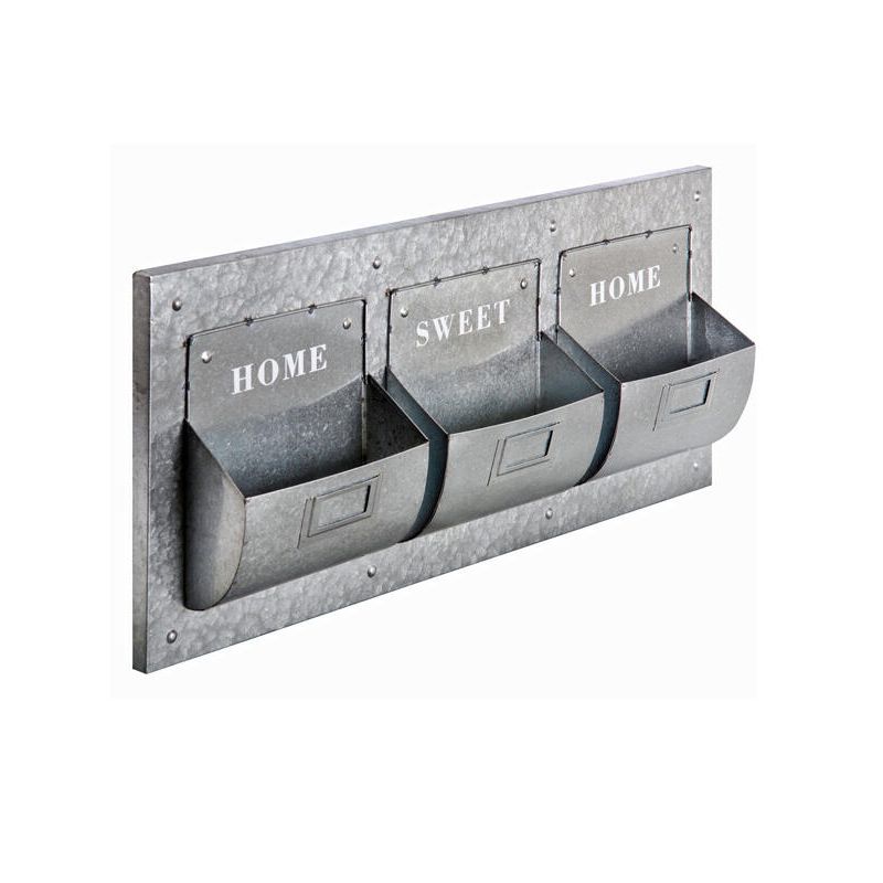 VGO - Organizador de pared  galvanizado 25x55x8 cm Vgo