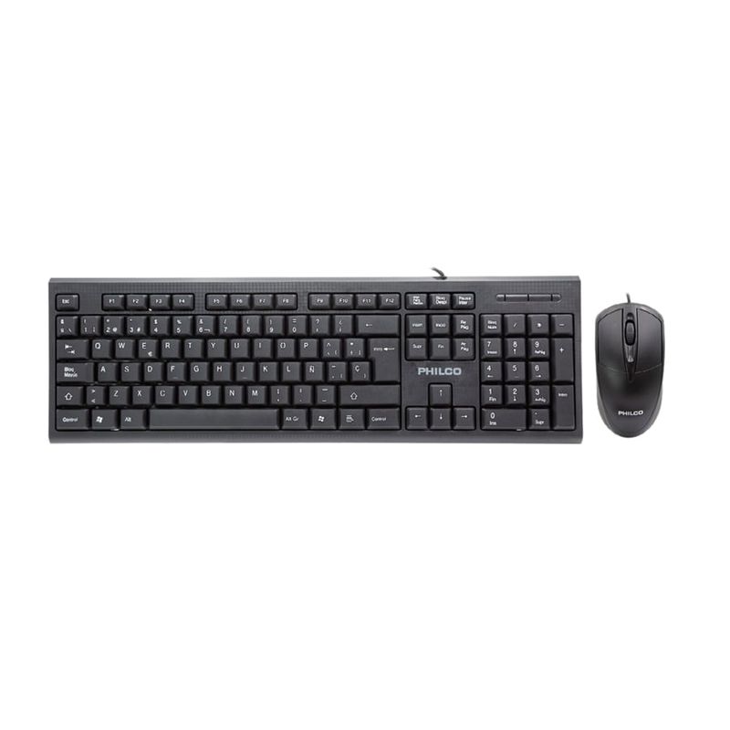 PHILCO - Combo Alámbrico Teclado + Mouse Philco 1200 Dpi PHILCO