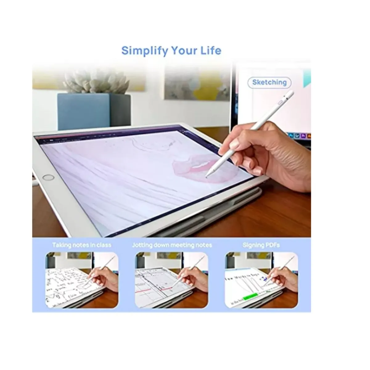 GENERICO - Lápiz Con Funda Stylus Para iPad O Tableta Móvil
