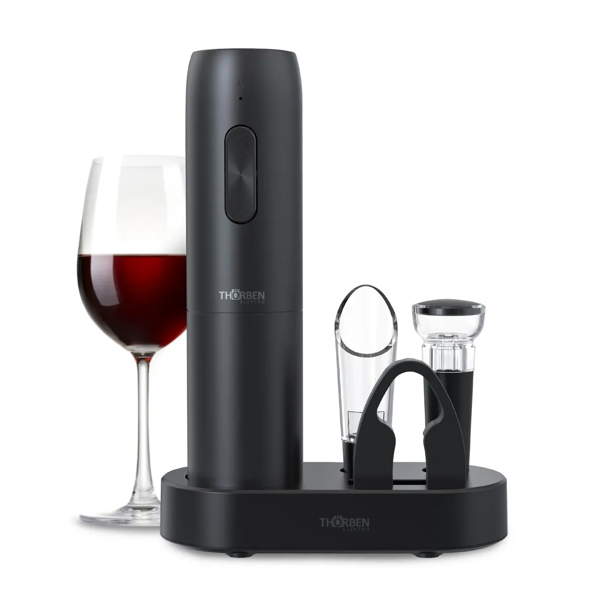 THORBEN - Set de Vinos 4 accesorios USB Thor Wine Set