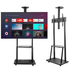 GENERICO - Rack Soporte Con Ruedas Stand De Tv Móvil 32 A 70 Color Negro
