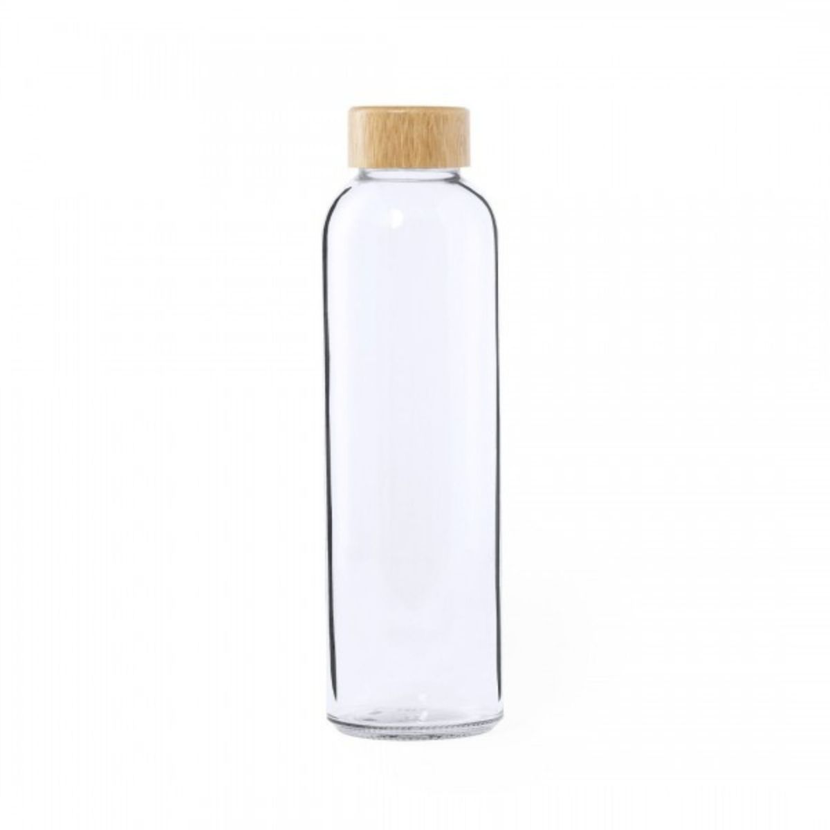 GENERICO - Botella De Vidrio Con Tapa Bambú de Agua Bebidas 500ml