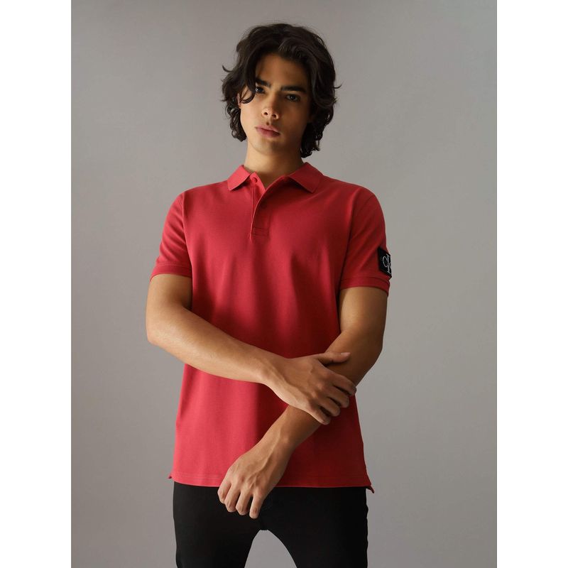 CALVIN KLEIN - Polo Badge Rojo Calvin Klein