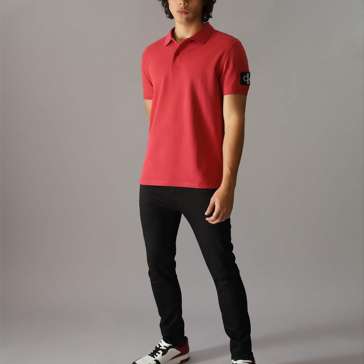 CALVIN KLEIN - Polo Badge Rojo Calvin Klein