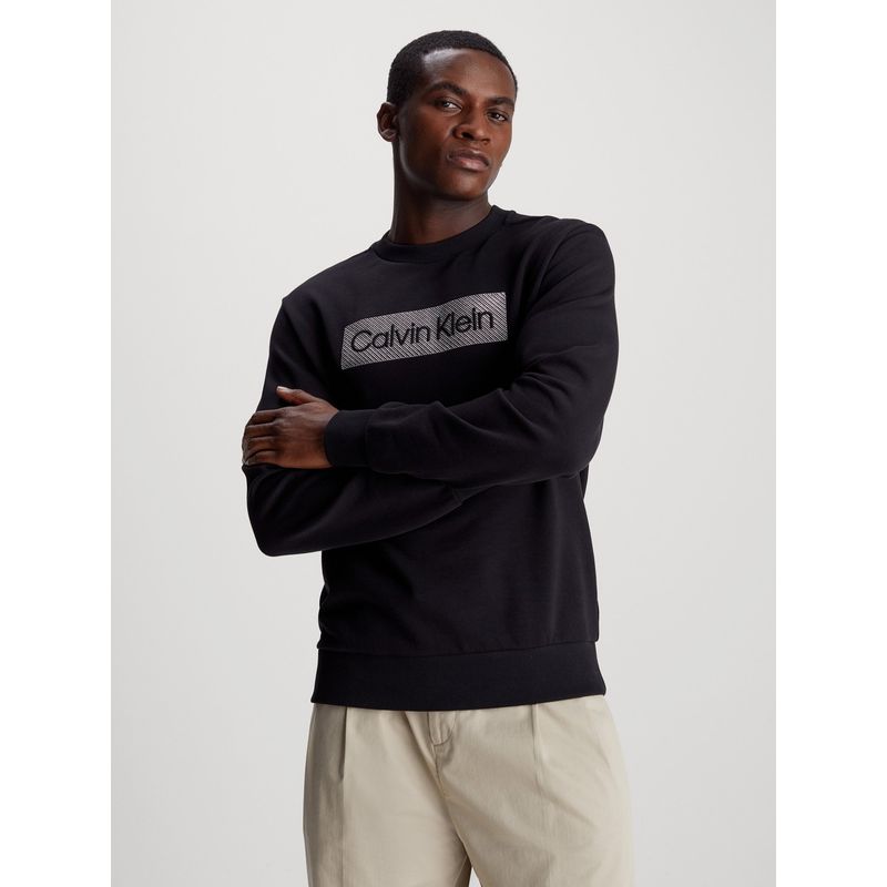 CALVIN KLEIN - Polerón Textured Embroidery Negro Calvin Klein