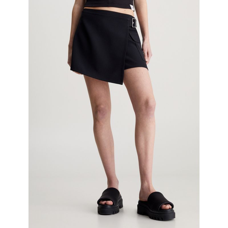 CALVIN KLEIN - Falda Short Buckle Negro Calvin Klein