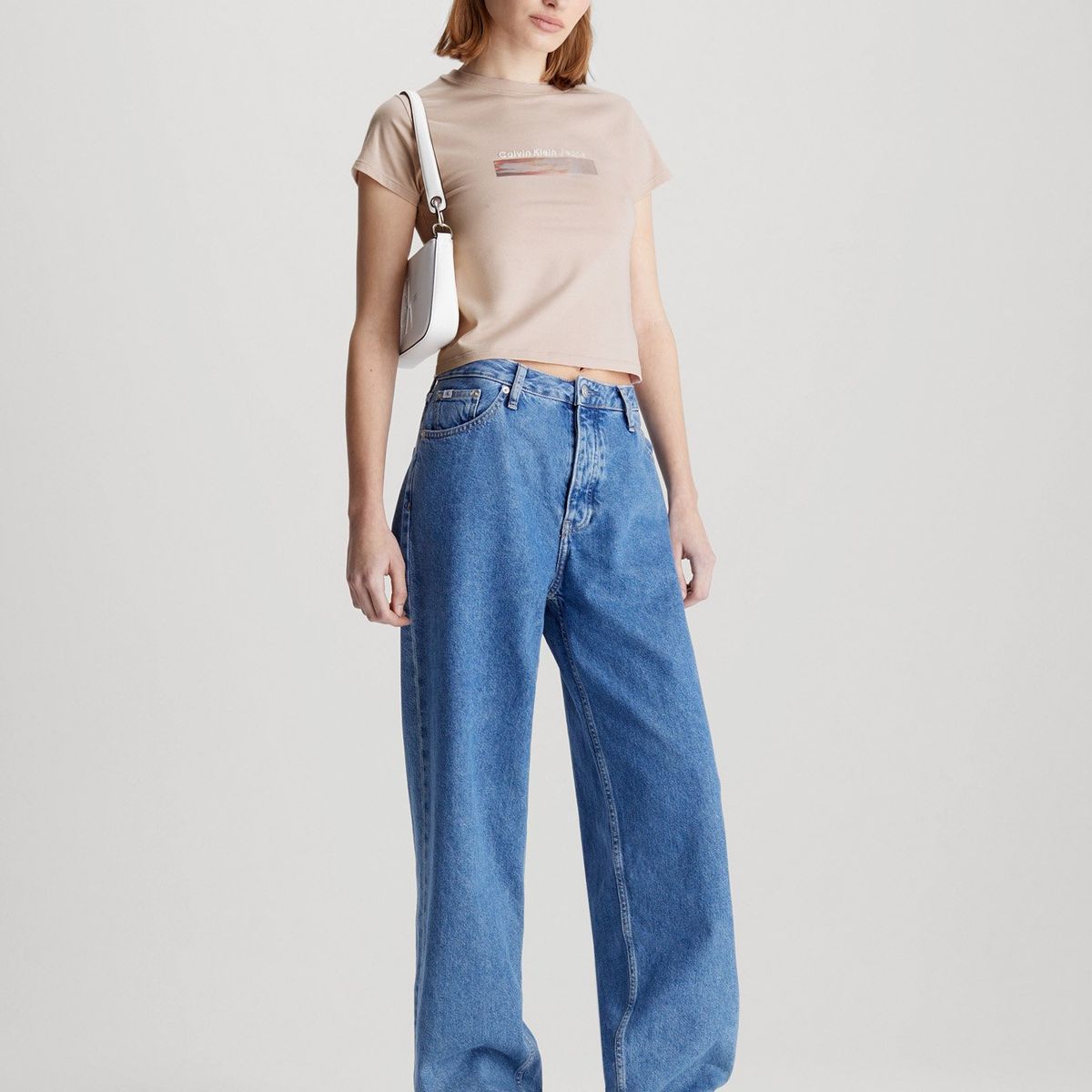 CALVIN KLEIN - Polera Diffused Box Fitted Rosado Calvin Klein