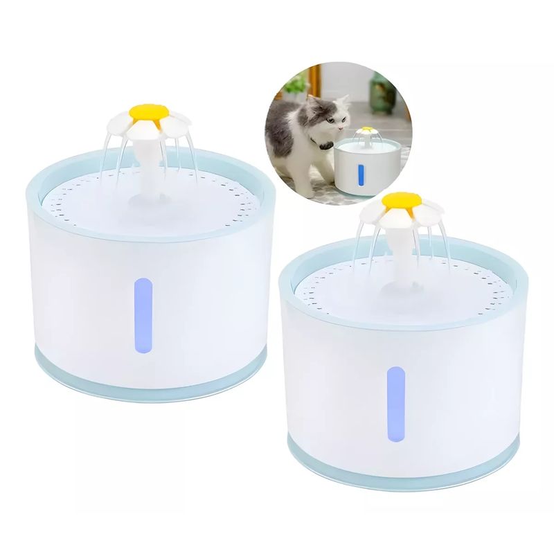 GENERICO - X2 Fuente De Agua Bebedero Cuenco Agua Gatos O Perros