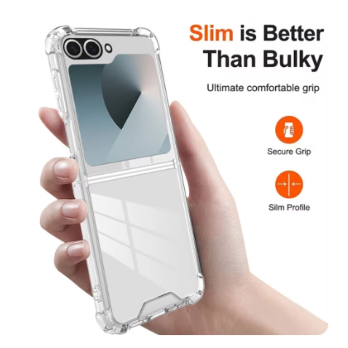 GENERICO - Carcasa Para Samsung Z Flip 6 Transparente Reforzada