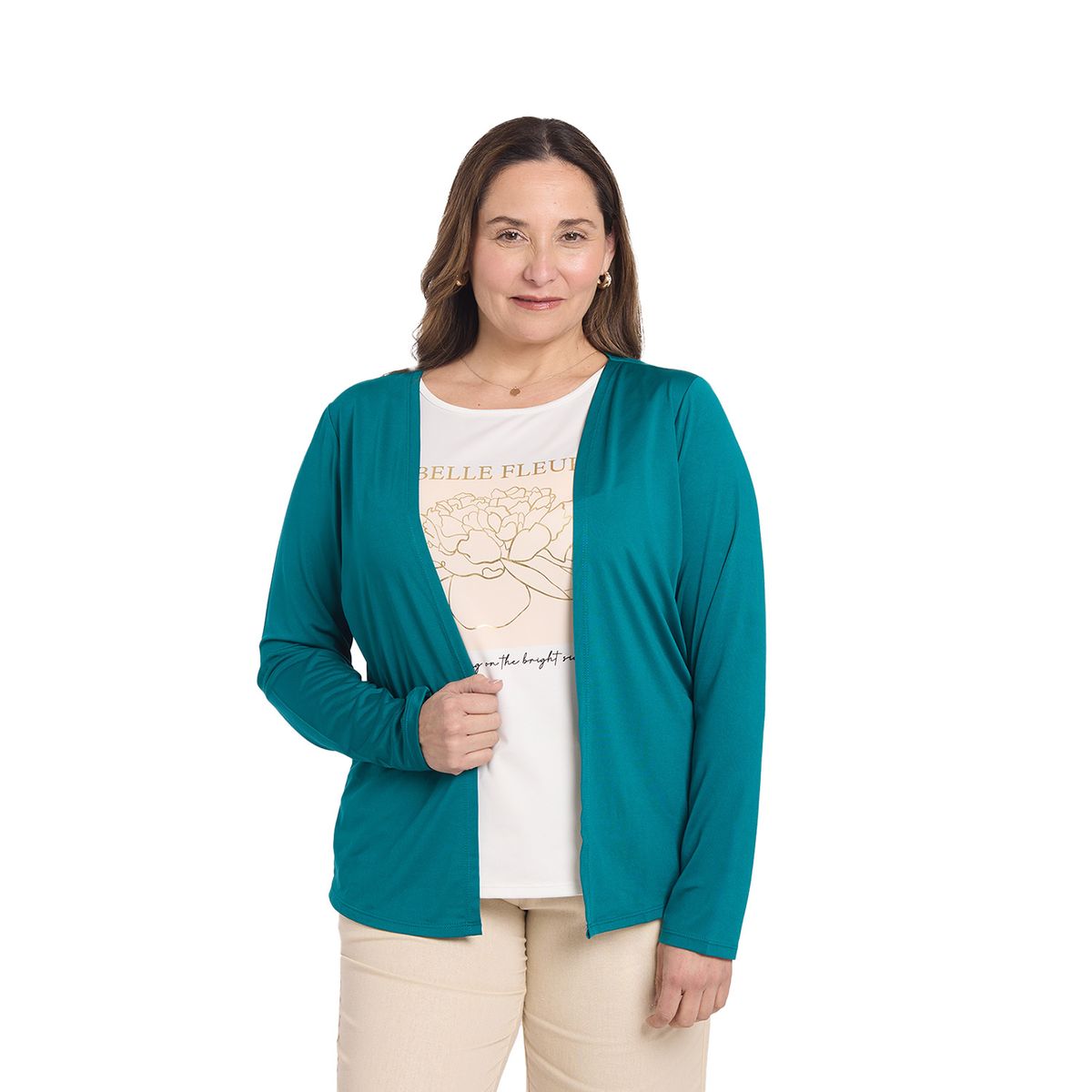 FASHION'S PARK - Polera Mujer Tapado Print Verde Fashion's Park