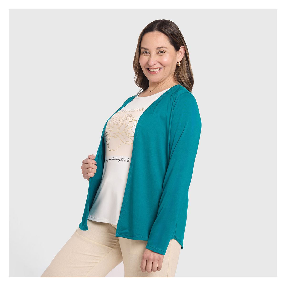 FASHION'S PARK - Polera Mujer Tapado Print Verde Fashion's Park