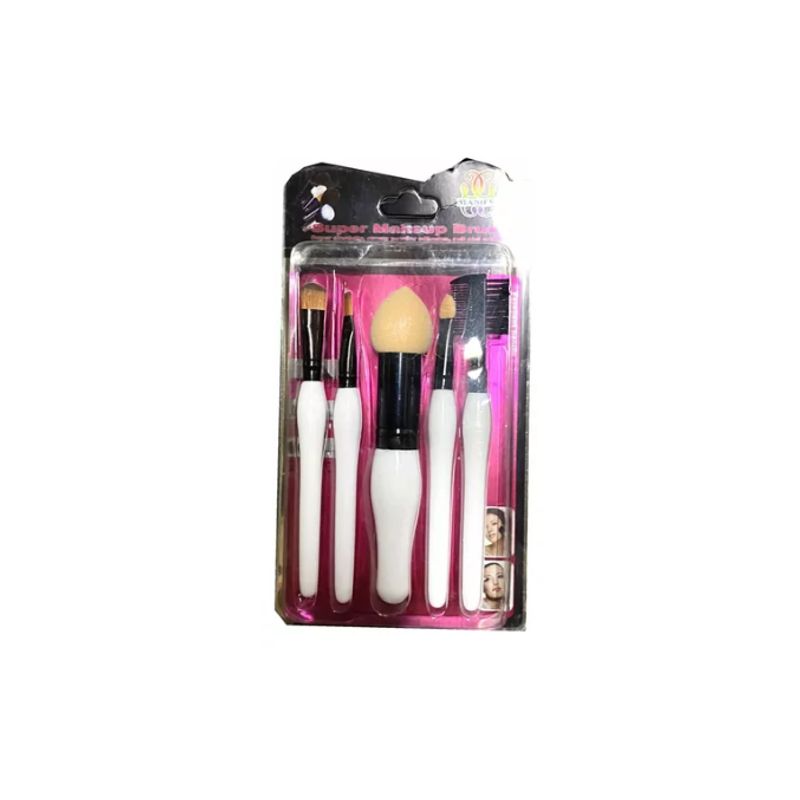 GENERICO - Set Brochas Y Pinceles Para Maquillaje 5 Pcs