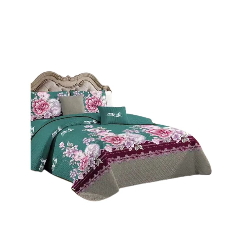 GENERICO - Cubrecama Quilt King De Verano Diseños Estampados GS