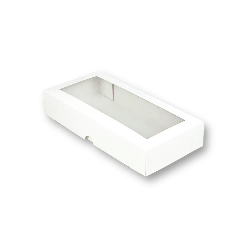 GENERICO - Pack 10 Cajas Para 3 Alfajores 19x7x3cm Con Visor/ventana