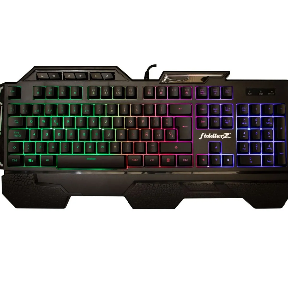 FIDDLER - Teclado Ergonómico Gamer Retroiluminado Anti Ghosting.