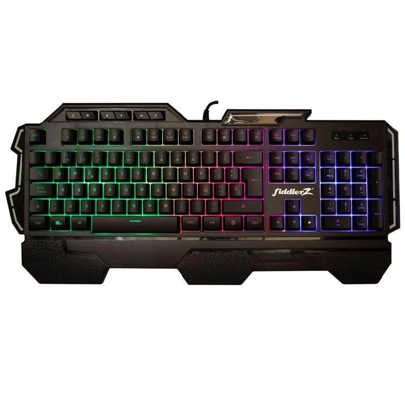 FIDDLER - Teclado Ergonómico Gamer Retroiluminado Anti Ghosting