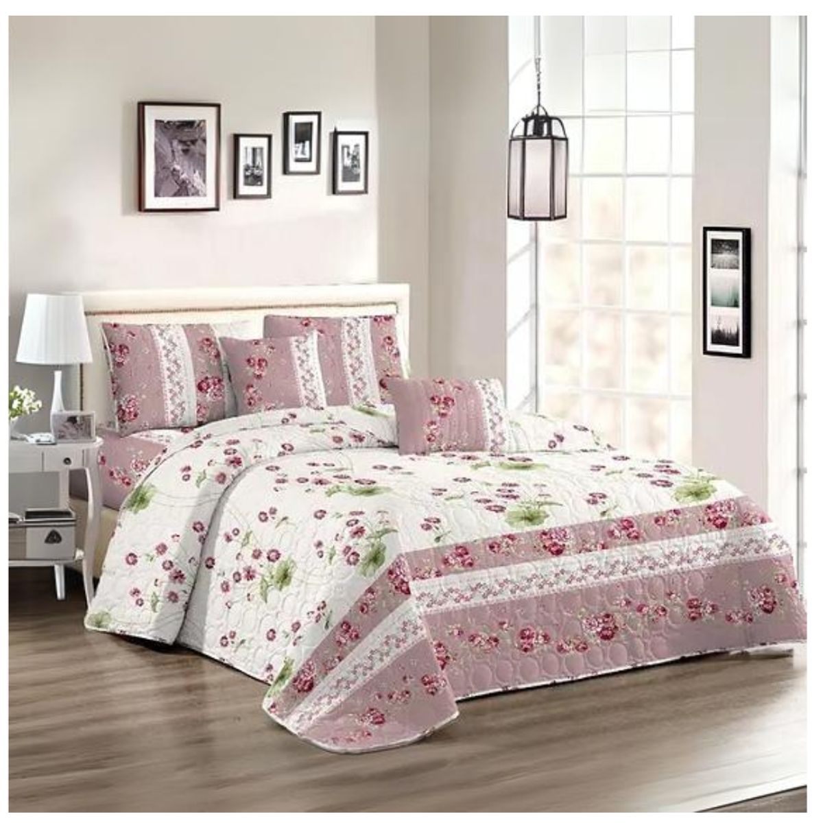 GENERICO - Cubrecama Quilt King De Verano Diseños Estampados GS