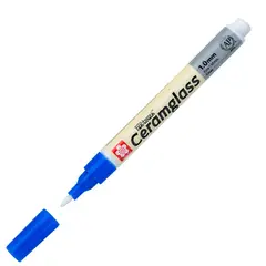 SAKURA - Ceramglass - Marcador para cerámica y vidrio 1mm Azul