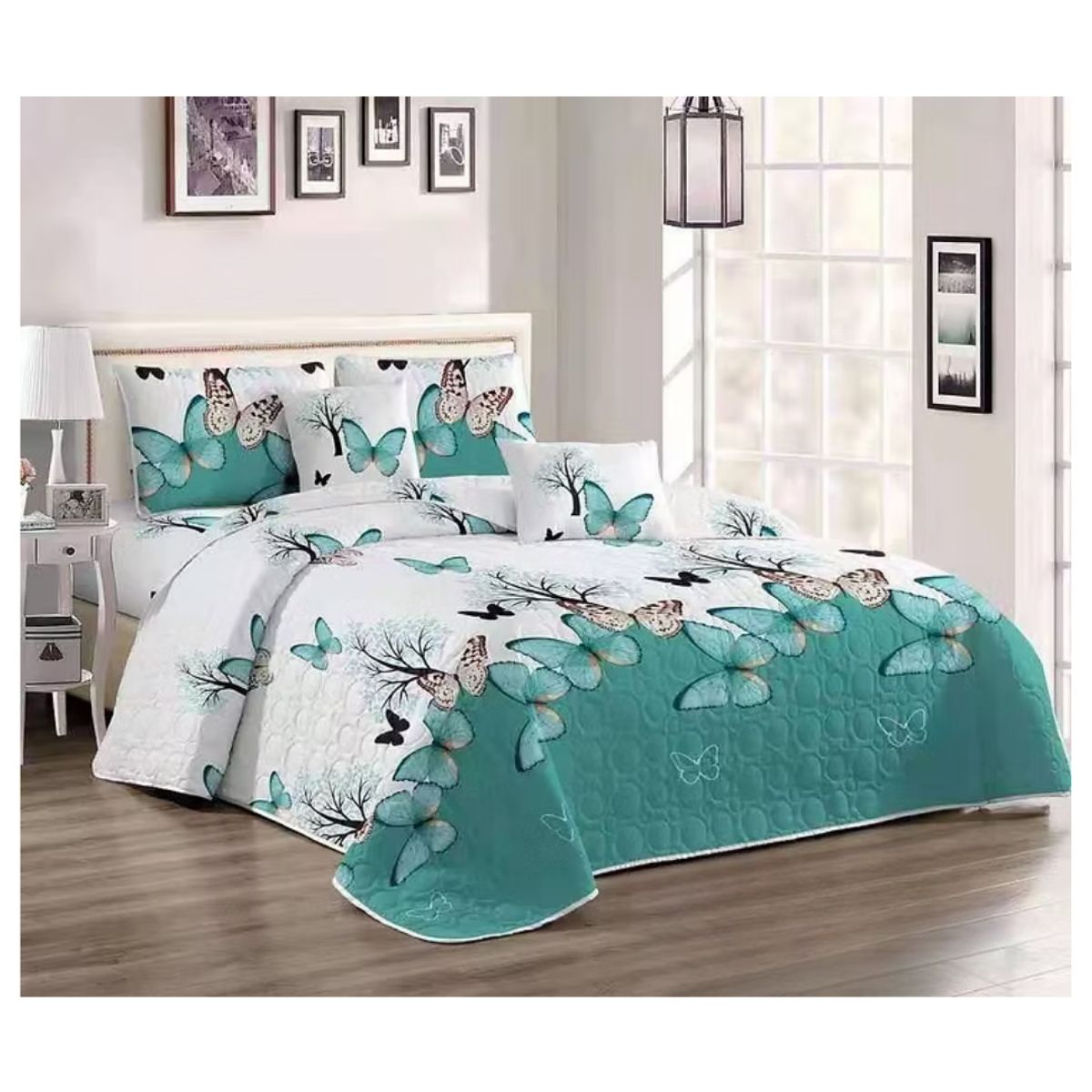 GENERICO - Cubrecama Quilt King De Verano Diseños Estampados GS