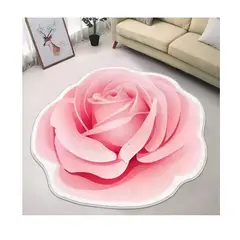 GENERICO - Alfombra Rosada En Forma De Rosa Antideslizante