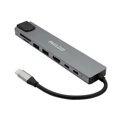 PHILCO - Hub Multifuncion 8 en 1 USB-C