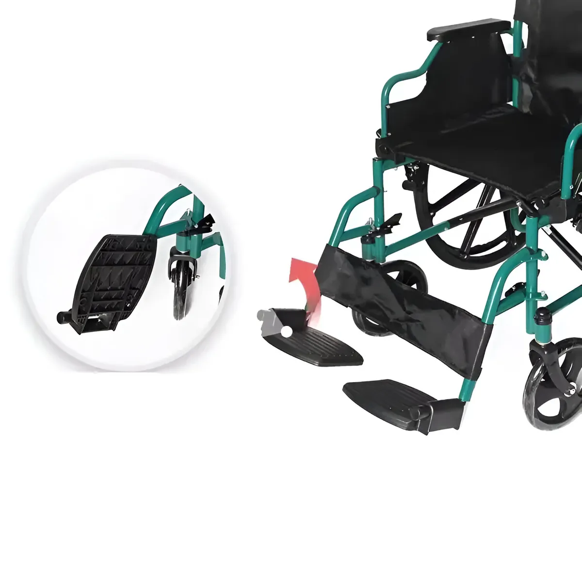 MEDICALTEC - Silla de Ruedas Brazos Abatibles KY909B-46 Acero