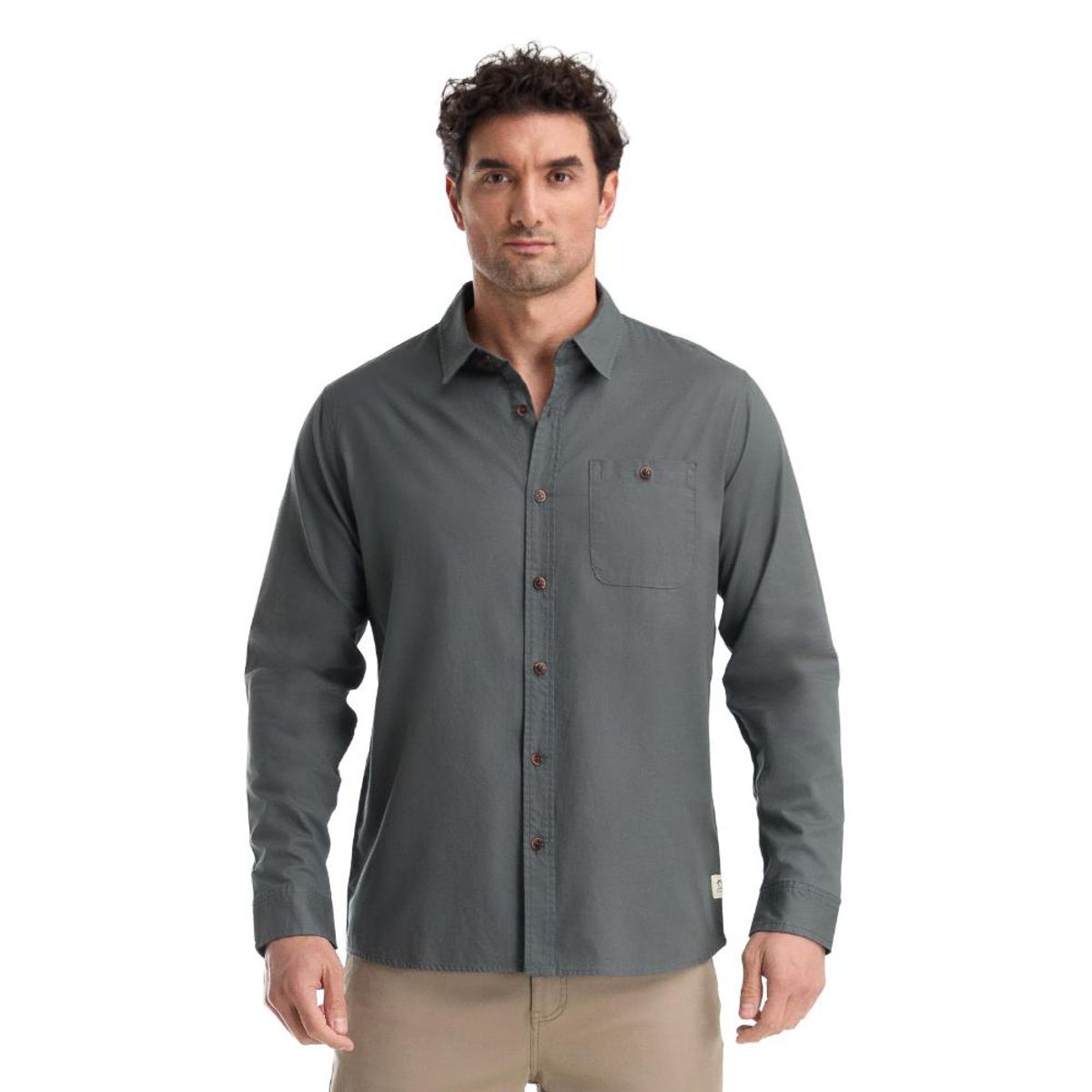 PANAMA JACK - Camisa Hombre Manga Larga Verde Panama Jack