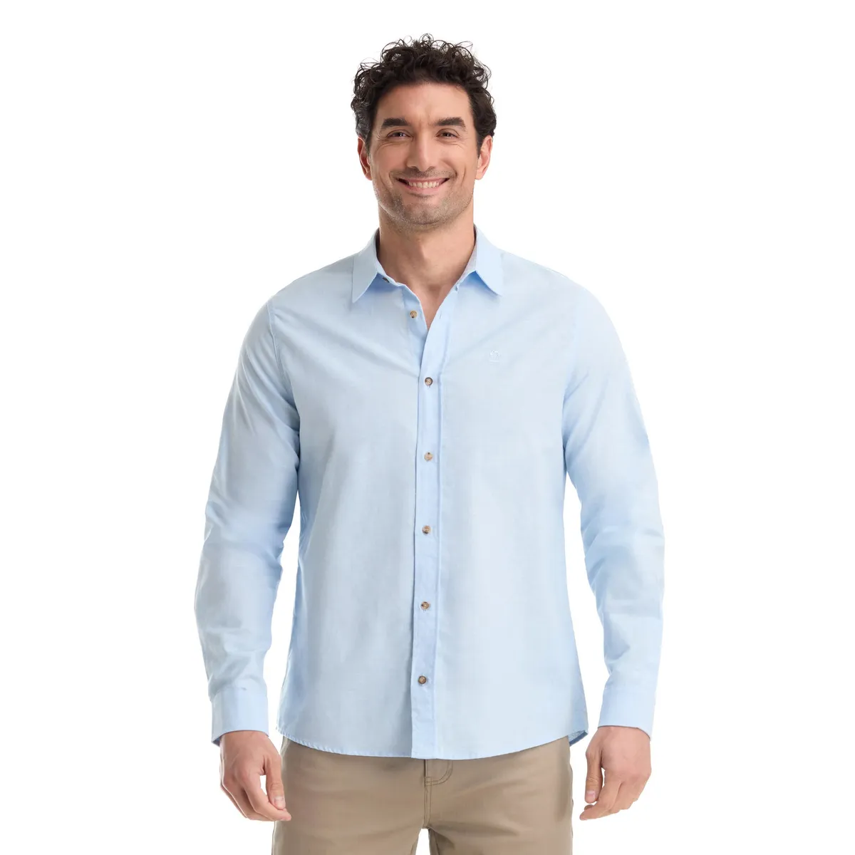 PANAMA JACK - Camisa Hombre Lino Celeste Panama Jack