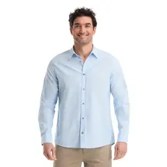 PANAMA JACK - Camisa Hombre Lino Celeste