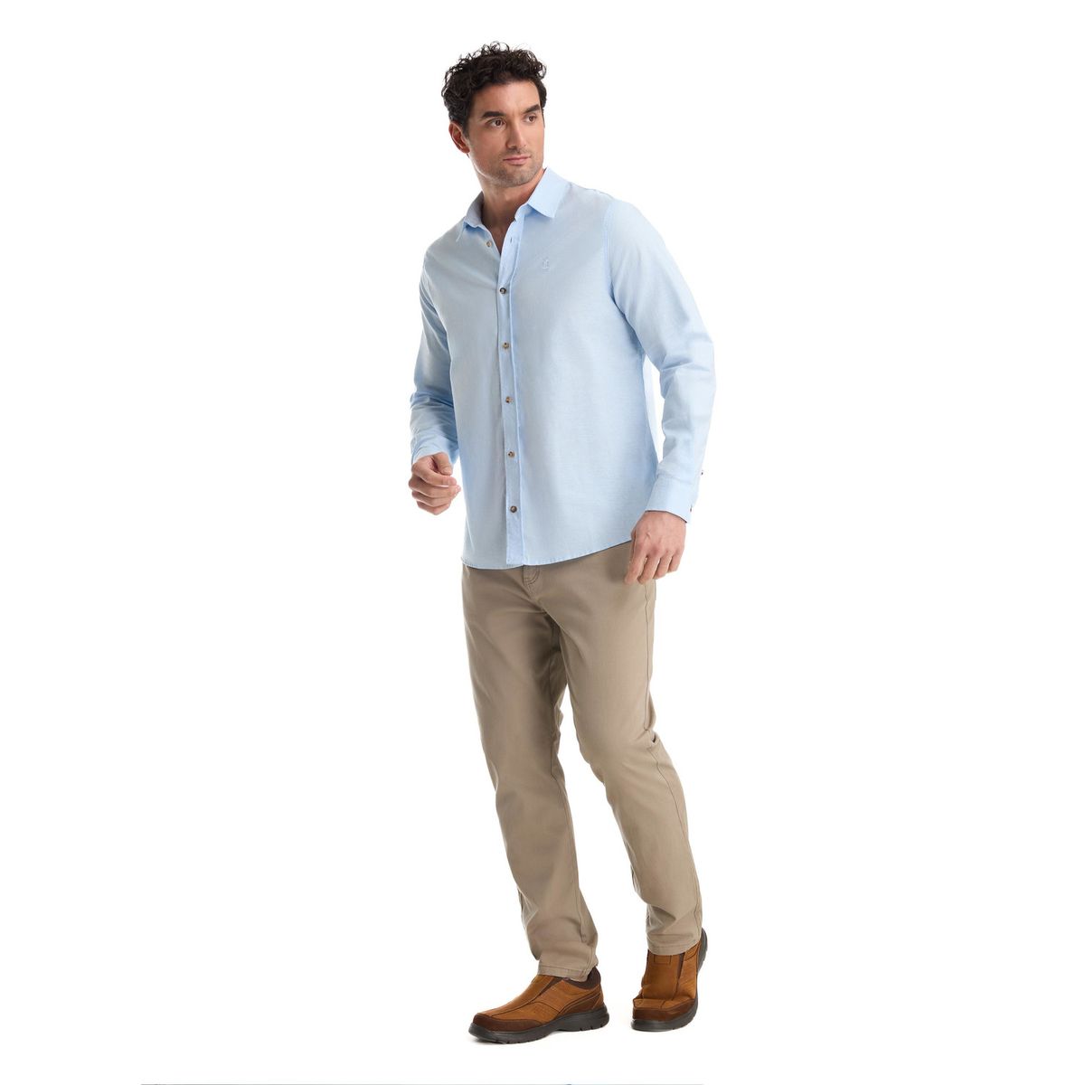 PANAMA JACK - Camisa Hombre Lino Celeste Panama Jack