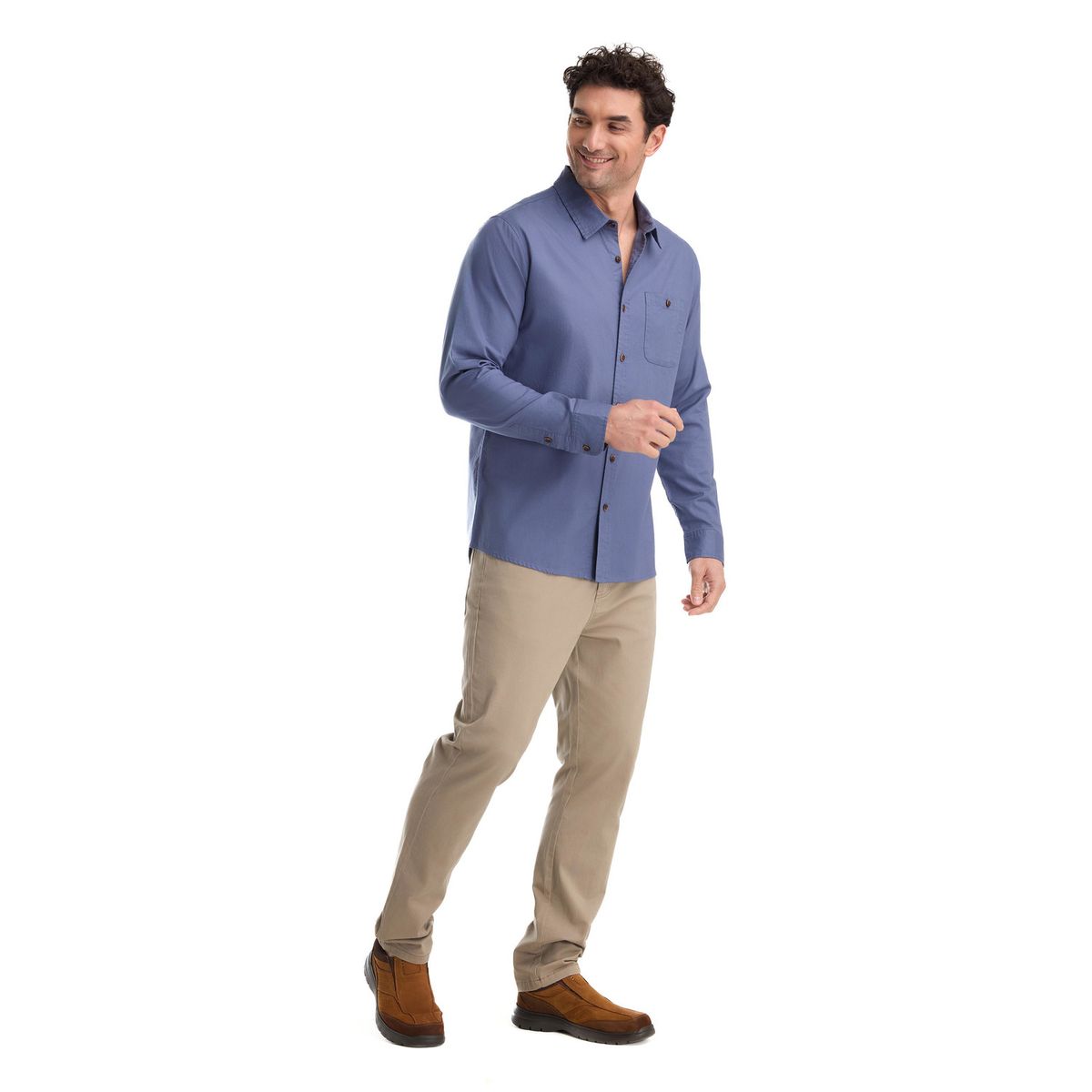 PANAMA JACK - Camisa Hombre Manga Larga Azul Panama Jack