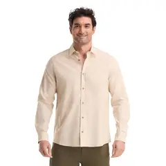 PANAMA JACK - Camisa Hombre Lino Beige