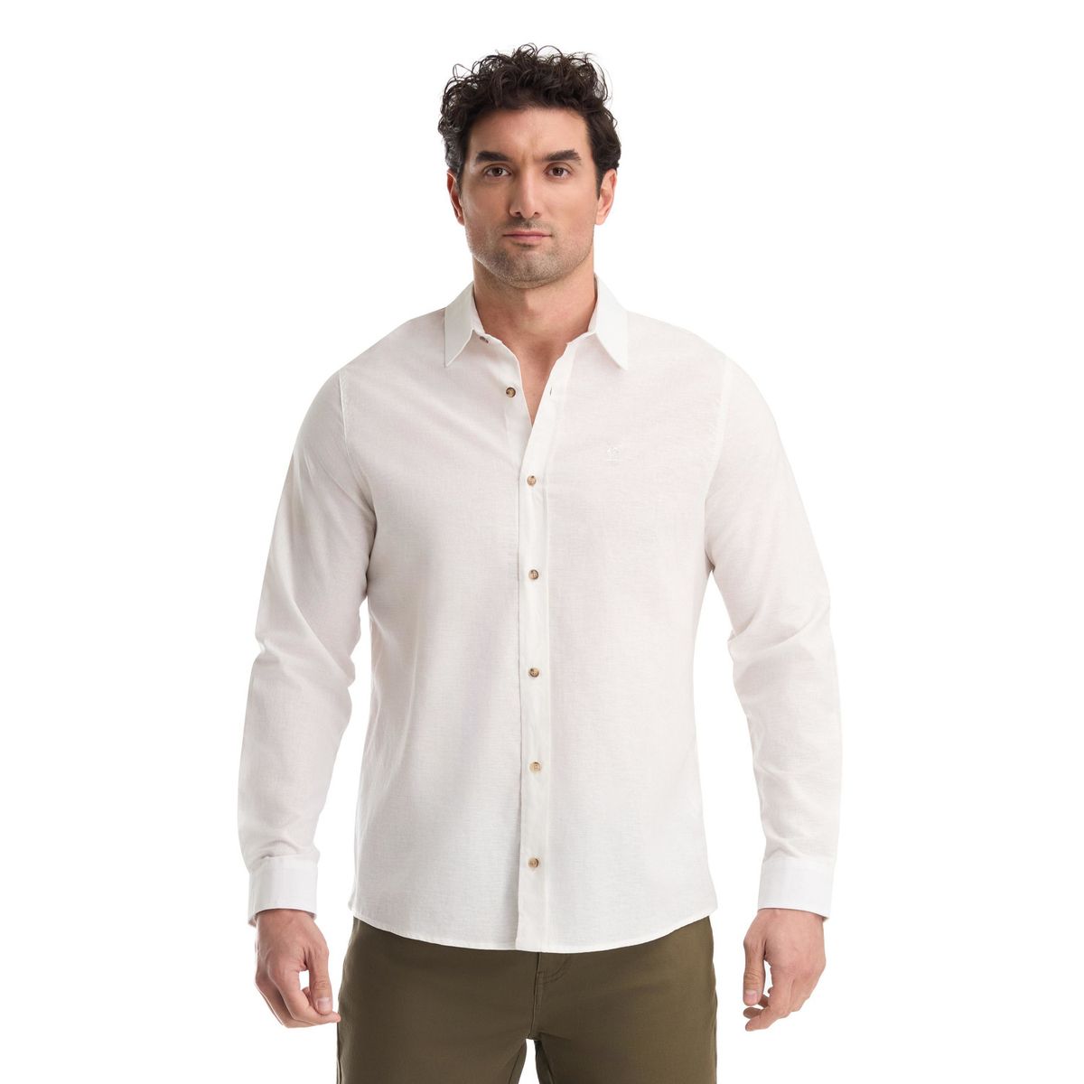 PANAMA JACK - Camisa Hombre Lino Blanco Panama Jack
