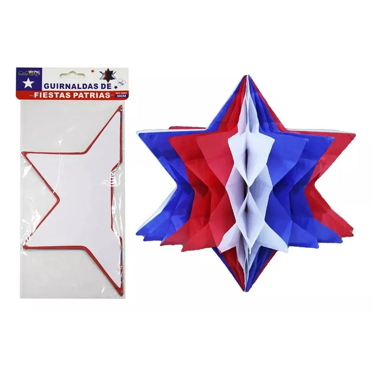 GENERICO - Guirnaldas Adorno Decoración Fiestas Patrias Chile Mediano