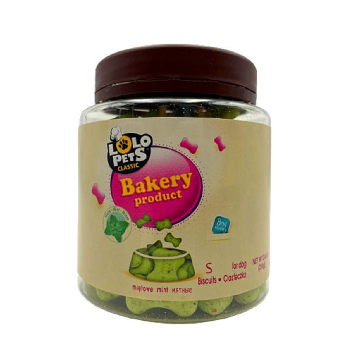 LOLO PETS - Galletas Huesitos Lolo Pets Menta Para Perro Small, 210gr