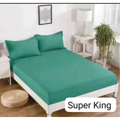 ANGELES DEL HOGAR - Cubre Colchon impermeable Super King verde