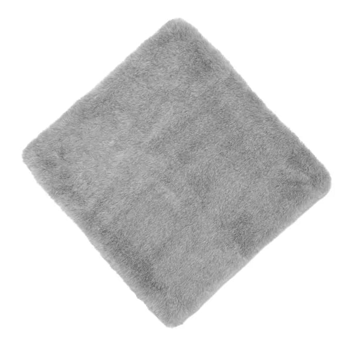 MROTTO - Funda de Cojín Decorativo Gris Peluda 45x45 cm